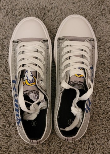 Los Angeles Rams Women's Shoes- Size 8, Canvas Sneakers, NFL Licensed, Stafford - Picture 4 of 6