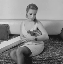 Vintage KAREN LENKE MODEL Original B&W 120 Film Negative