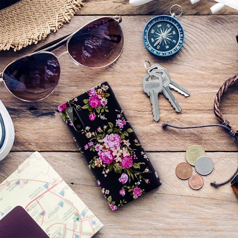 Funda de teléfono retro floral para mujeres niñas - Diseño delgado con flores 3D que brilla en la oscuridad Foto 3 de 4