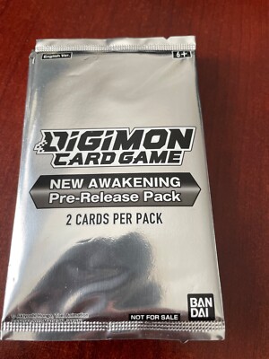 digimon card game pre release - NEW AWAKENING PRE-RELEASE PACK - 2 CARDS PER PACK FACTORY SEALED Digimon Rarity Digimon Trading Card Game Starter