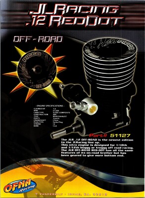 JLR Picco .12 Off-Road RED-DOT RC Engine Print Ad Wall Art Decor