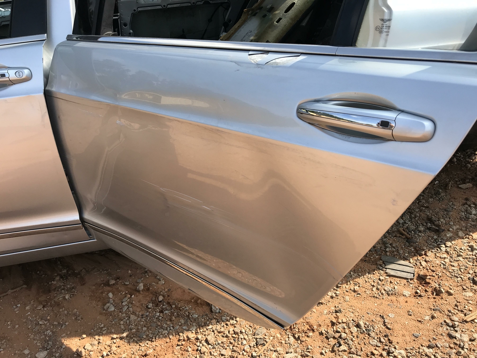 06-12 BENTLEY CONTINENTAL FLYING SPUR SEDAN REAR DOOR LEFT DRIVER SIDE DAMAGED