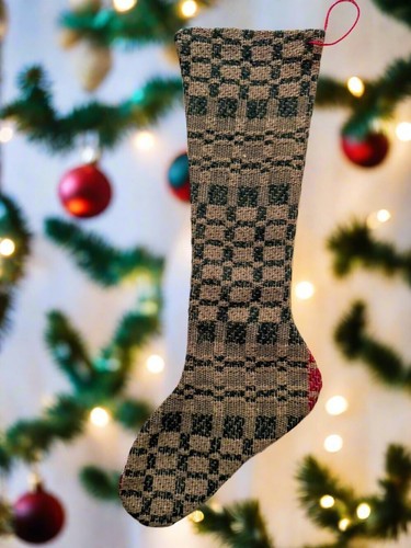 Medias Cobertor Navidad Primitiva Hechas a Mano EE. UU. 12” - Imagen 7 de 10