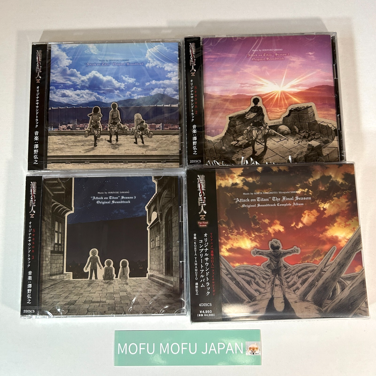 Attack on Titan Original Soundtrack 1 2 3 4 Complete Set Final