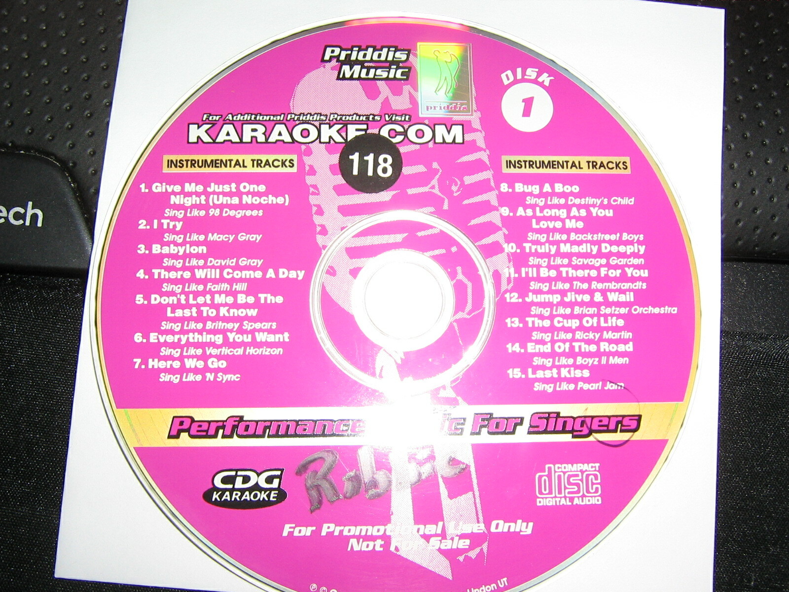 Priddis Music Karaoke Performance Music For Singers Disck 1 CDG eBay