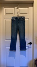 Women's FREE PEOPLE Ankle Cropped Skinny Jeans With Raw Edge Bottoms Size 27"