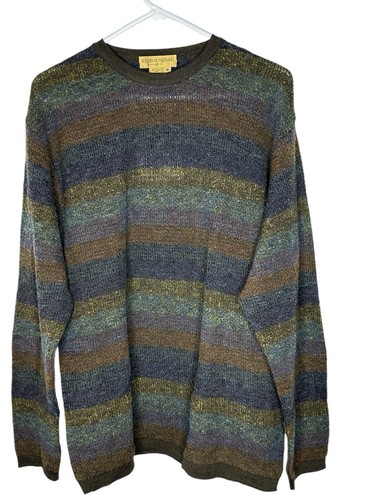 NWT Tricots St Raphael Mens Wool Sweater Medium Grandpa Textured Multicolor - Picture 2 of 9