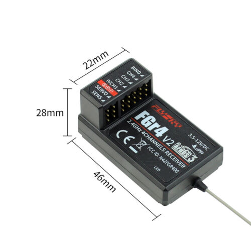 Flysky FGR4 FS-FGR4 4CH 2.4G Receiver Can Be PPM/IBUS for FS-FG4 Transmitter - Picture 5 of 8