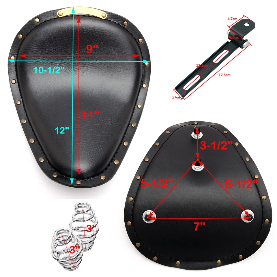 Motorcycle Solo Seat Base 3" Spring Bracket For Kawasaki Vulcan VN 800 900 1500 — 第 2/4 张图片