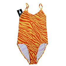 Ethika New With Tags Women's Pull-On Bodysuit "Tiger Fire" Size Small