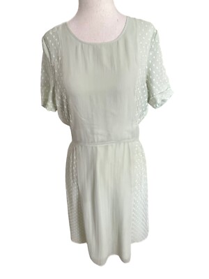 Juliette Longuet Light Green Short Sleeve 100% silk dress size 6 | eBay