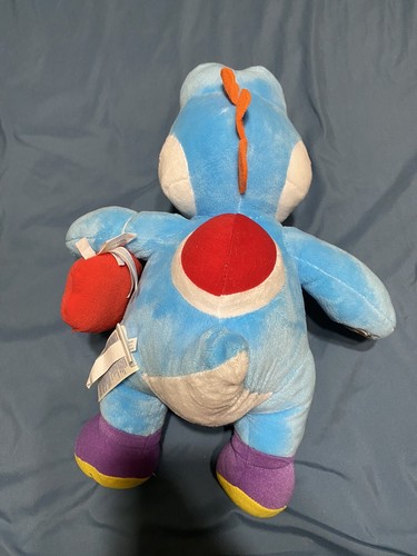Build-A-Bear Yoshi Blu con Apple Super Mario Bros. Peluche Edizione Limitata 16" - Foto 15 di 18