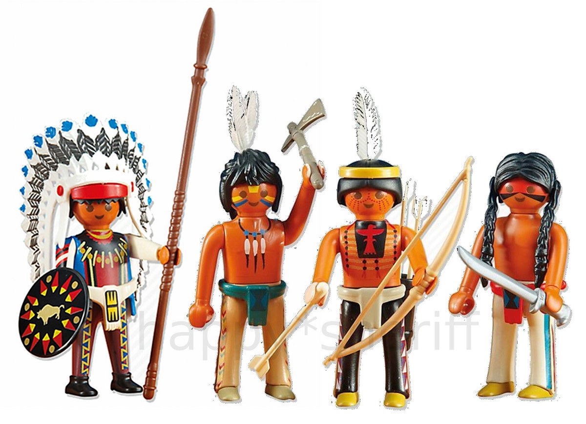 Playmobil Native American Warriors 6272 Chief 6271 Indians Addon