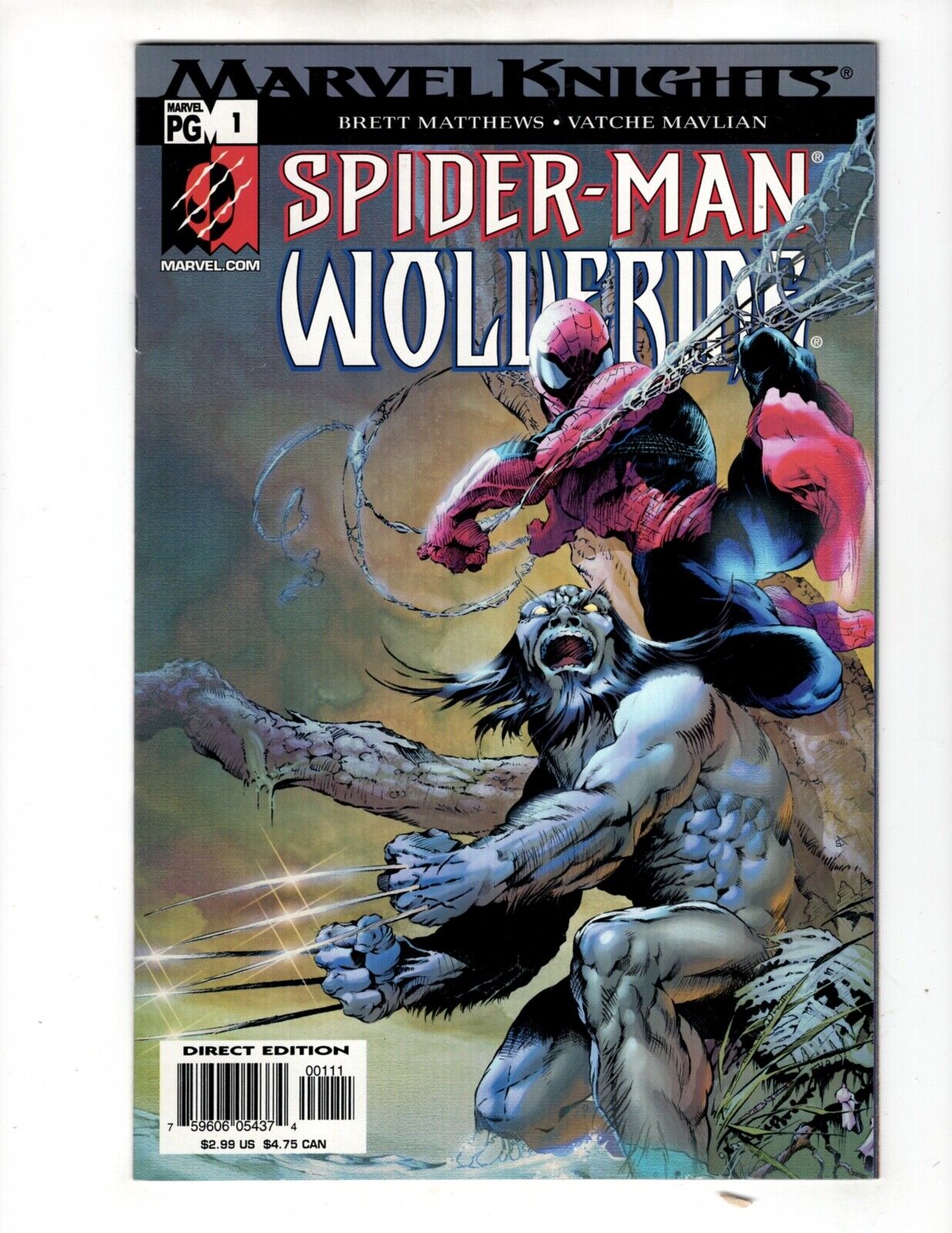 Marvel Comics Marvel Knights Spider-Man Wolverine Mini-Series Book #1 VF+ 2003 A