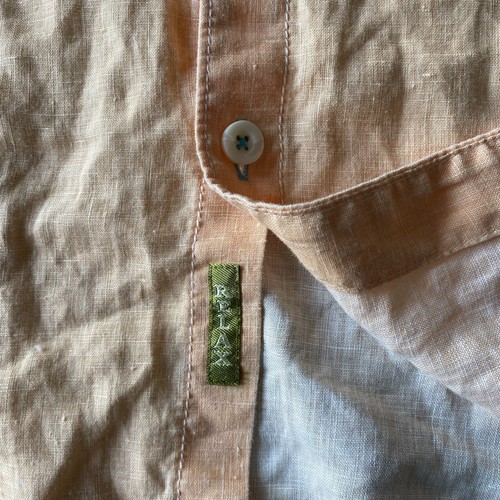 TOMMY BAHAMA Relax Mens Orange 100% Linen Button Up Shirt with Pocket Size XL - Picture 14 of 16