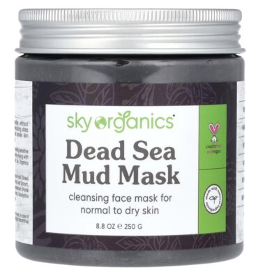 Sky Organics Dead Sea Mud Mask Deep Skin Cleanser Purifying 8.8oz Sealed