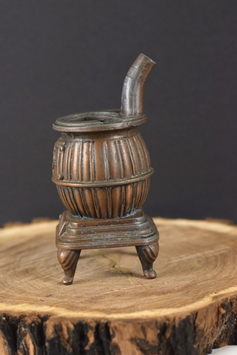 Antique Salesman Sample Pot Belly Stove Cast Iron Patent 6” | eBay