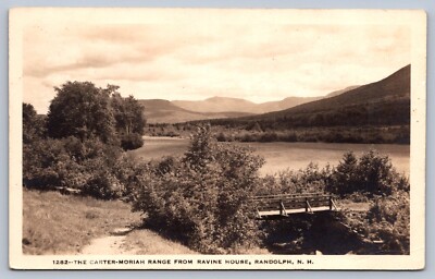 Postcard Randolph NH Carter-Moriah Range From Ravine House RPPC 1954