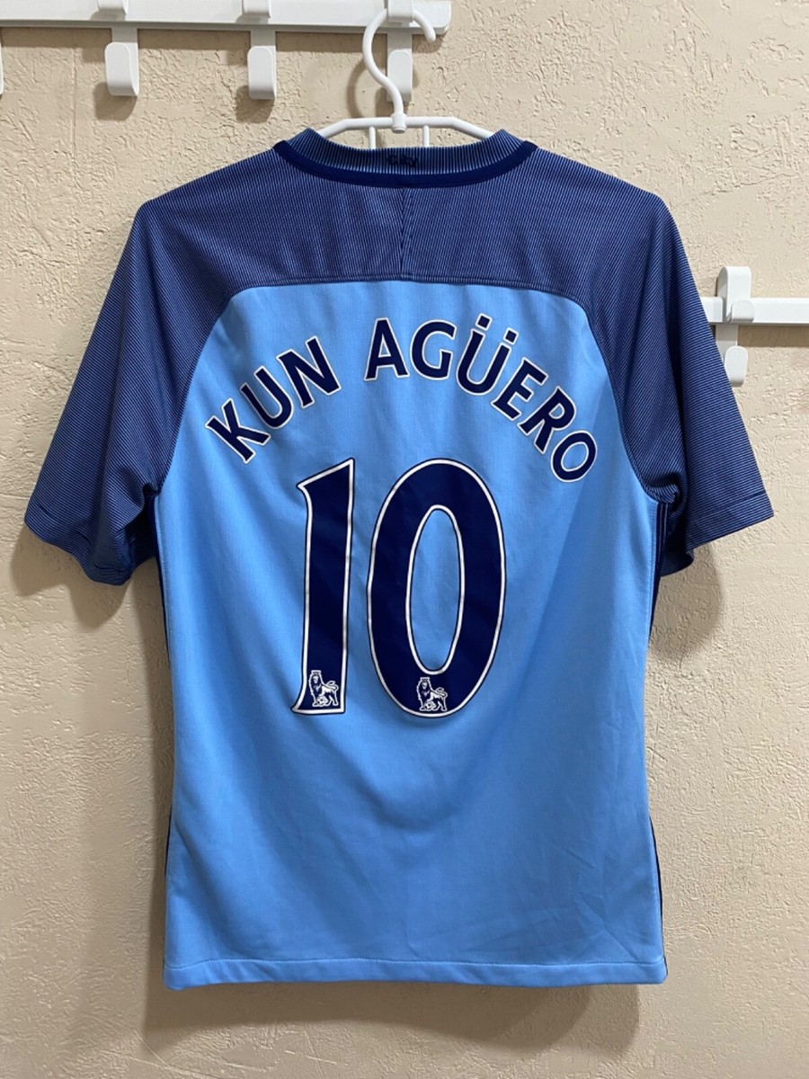 Manchester City 2016/17 Home Football Shirt Nike Soccer Jersey KUN
