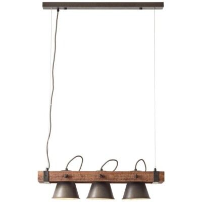 Brilliant Pendel Hänge Strahler Lampe Leuchte DECCA Holz Metall 115x70x20cm