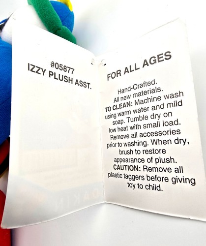 Peluche ufficiale Izzy Olimpiadi Atlanta 1996 9" con etichette originali Dakin - Foto 5 di 6