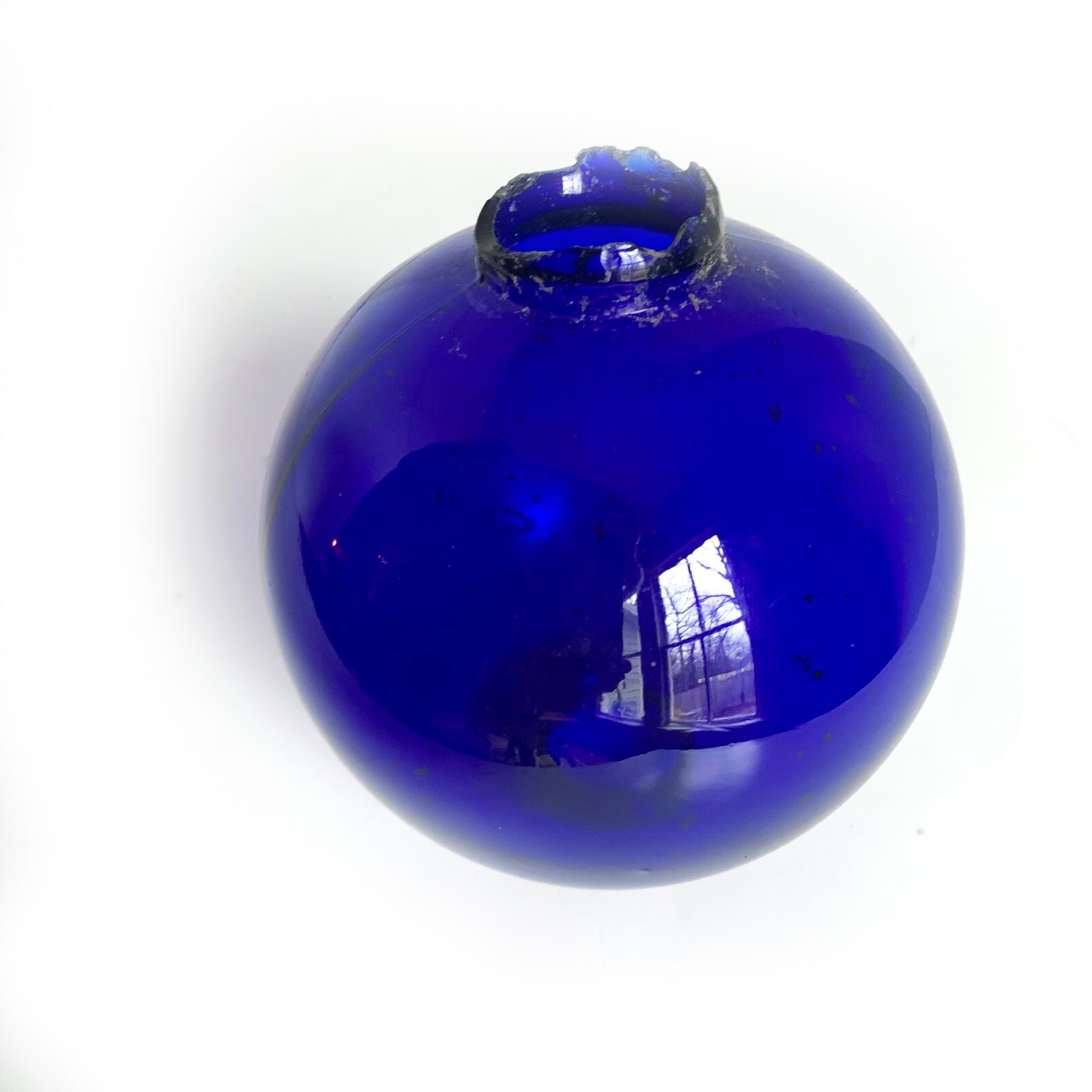 Cobalt Blue Round Lightning Rod Glass Ball eBay