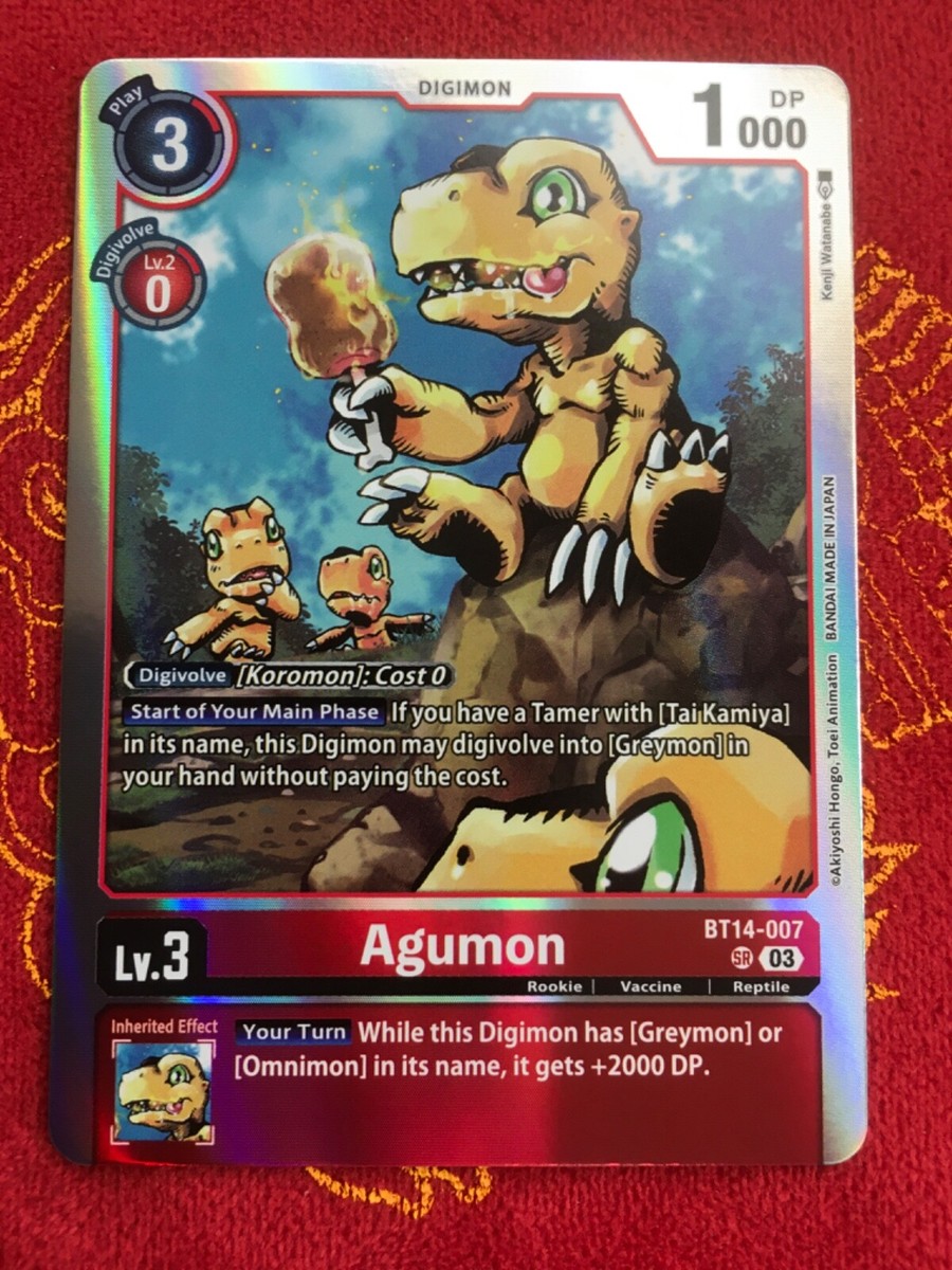 Agumon Digimon Card Game Blast Ace BT14-007 Super Rare LP | eBay