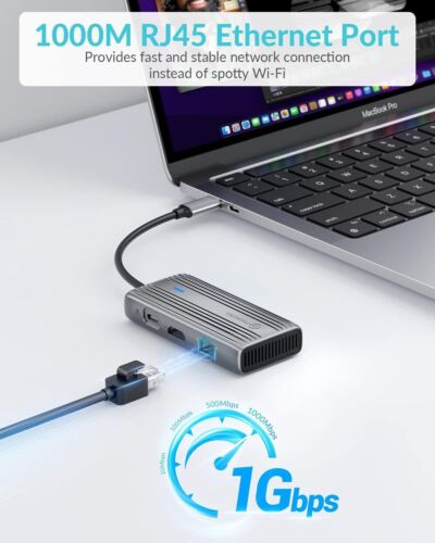 5/6/9/10 in 1 Multiport USB-C Hub Type C To USB 3.0 4K HDMI Adapter For Macbook - Picture 27 of 46