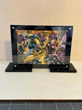 Marvel 2 Sketch Puzzle Magnetic Trading Card Protective Display Case W/ Stand