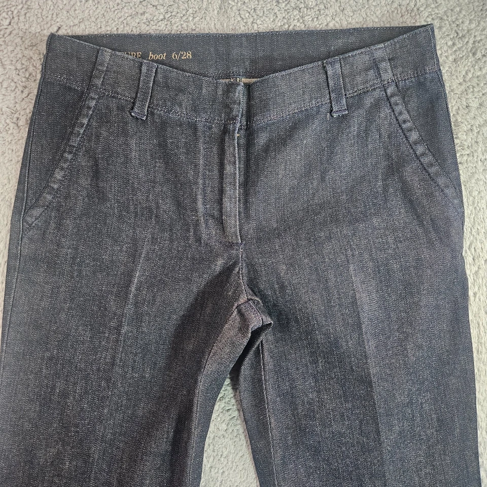 Pantalones Talbots Mujer Talla 6/28 Signature Boot Cremallera Lavado Oscuro Azul Marino Foto 2 de 4