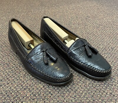 Belvedere Florence Ostrich Leather Tasseled Loafers Italy s-l400.jpg main image 4