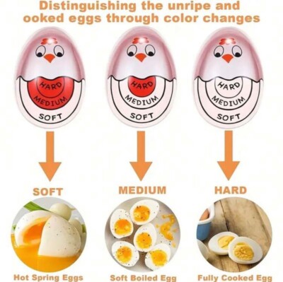 Eieruhr  Eggtimer Perfect zum Mitkochen mit Farbwechsel Eierform Eier Egg