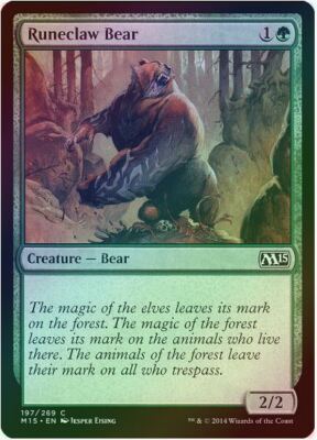 1 x Runeclaw Bear - Foil - M15 - LP - Magic The Gathering - MTG | eBay