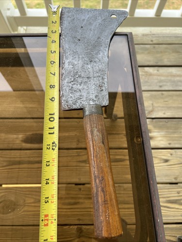 Vintage antique meat cleaver, 10 Inch Blade/ Length 17 HAND MADE