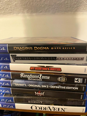 Sony PlayStation PS4 Game lot Dragon's Dogma, Valkyria, Code Vein, Nioh etc.