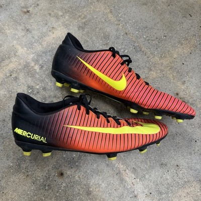 Nike Mercurial Vortex lll FG Soccer Cleats Shoes Black Crimson Mens Size 11