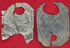2) EXCAVATED CIVIL WAR RELIC SHAKO HAT BADGE FROM GRAND ECORE