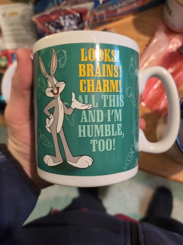 Vintage Warner Brothers Store 1997 Bugs Bunny Large Ceramic Coffee Large Mug - Picture 2 of 3
