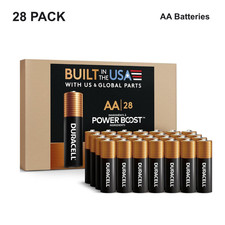 28 Pack Duracell Coppertop AA Batteries Long Lasting Alkaline Double A Batteries