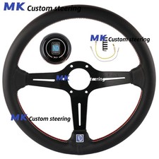 Nardi 14inch Black Lightweight Leather Sport Steering Wheel Drift SteeringWheel