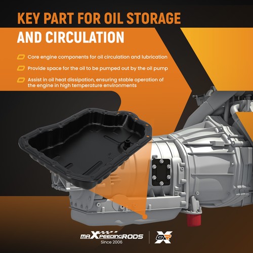Cacerola de aceite de transmisión automática para Toyota Highlander 2,7 L 265868 Venza 2009-2015 acero - Imagen 6 de 20