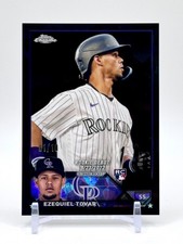 2023 Topps Chrome Ezequiel Tovar Black Sapphire Refractor RC #01/10 Rockies