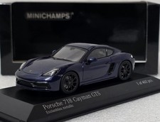 Porsche 718 (982) Cayman GTS 4.0 2020 Blue Met 1:43 Minichamps 410069002 (15)