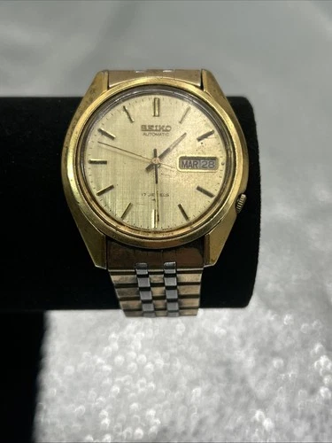 Seiko Automatic 7009-8279-P Day Date 17 Jewels 30mm Dial All Gold Toned Speidel
