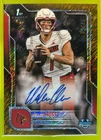2025 Bowman Chrome University Football Gold Shimmer Refractor Miller Moss #BCA-MMO