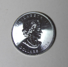 2014 Canada Maple Leaf 1 oz .9999 Fine Silver 5 Dollars Queen Elizabeth II 9226