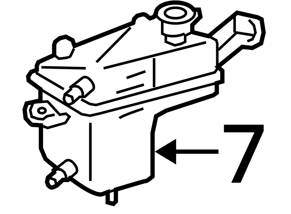 Botella tanque expansión desbordamiento refrigerante radiador Toyota Prius 2010-2015 PUXQI Foto 4 de 4
