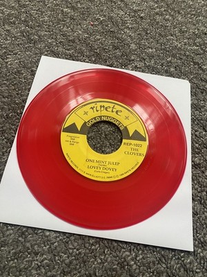 The Clovers    One Mint Julep / Lovey Dovey-Ripete    REP-1022- Rare Red U.S