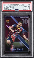 2014 PANINI FOOTBALL LEAGUE BANDAI PFL06 #175 LIONEL MESSI PSA 10