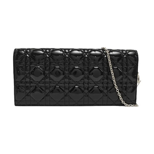 DIOR Lady Dior Crossbody bags Patent leather Black Free Shipping | Duties Paid